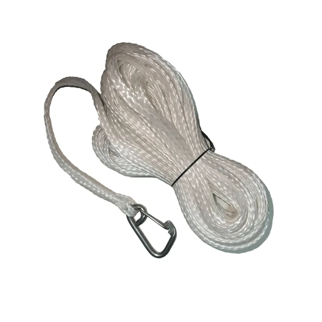 Hollow braided anchor rope