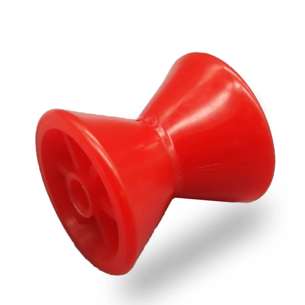 [2123R] 3" 3.5" 4" Boat Trailer Roller Poly Bow Roller fits 1/2" Shaft, Polyurethane (Red, 3“)