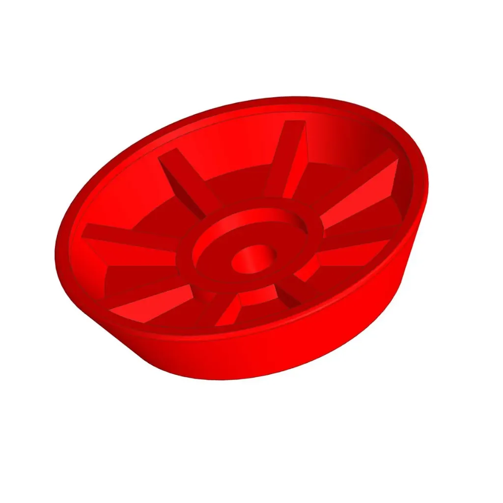 [2143R] Poly Vinyl Boat Trailer Bow Roller End Bell-(Pack of 2) (Red, 3“)