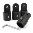 Boat Bimini Top Hardware,Nylon Black Eye End Cap Outside for 7/8" Tube (4 Pack)