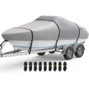 Waterproof Boat Cover - Fits Bass, V-Hull, Tri-Hull, Fish & Ski, Runabout Bowrider Boats