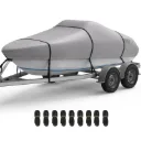 Waterproof Boat Cover - Fits Bass, V-Hull, Tri-Hull, Fish & Ski, Runabout Bowrider Boats