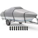 Waterproof Boat Cover - Fits Bass, V-Hull, Tri-Hull, Fish & Ski, Runabout Bowrider Boats