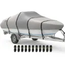 Waterproof Boat Cover - Fits Bass, V-Hull, Tri-Hull, Fish & Ski, Runabout Bowrider Boats