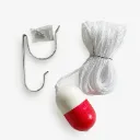 RING BUOY HOLDER WITH HEAVING LINE