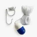 RING BUOY HOLDER WITH HEAVING LINE