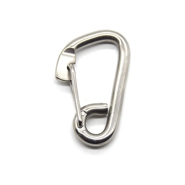 Spring Snap Hook, 304 Stainless Steel Heavy Duty Marine Grade Carabiner with Eye for Ship Boat
