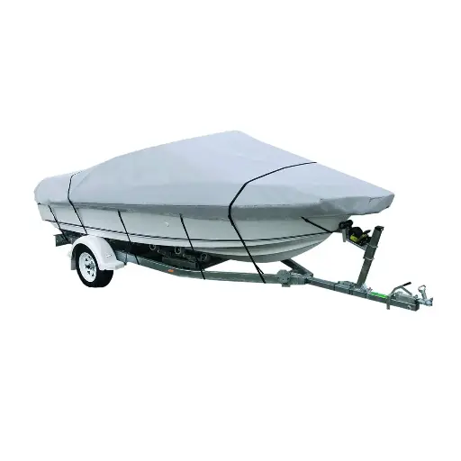 Waterproof Boat Cover - Fits Bass, V-Hull, Tri-Hull, Fish & Ski, Runabout Bowrider Boats